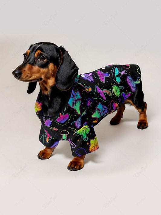 Pet's Galaxy Colorful Mushroom Printed Hawaii Shirt