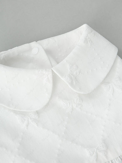 Pet's Bowknots Embossing Doll Collar Dress