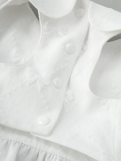 Pet's Bowknots Embossing Doll Collar Dress