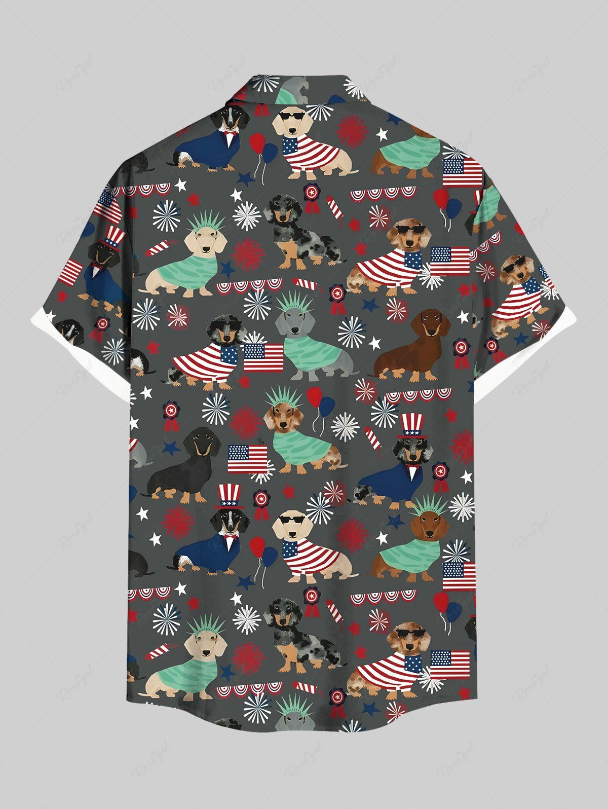 Patriotic American Flag Dogs Print Tank Top and Shirt Dog and Owner Matching Outfits