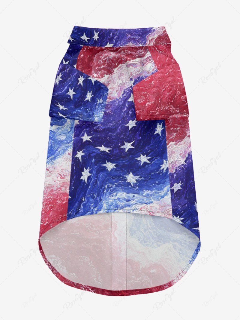 Patriotic American Flag Painting Print Romper Shirt Dog And Owner Matching Outfits