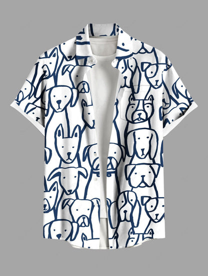 Puppy Hand-painted Printed Shirt Dog And Owner Matching Outfits