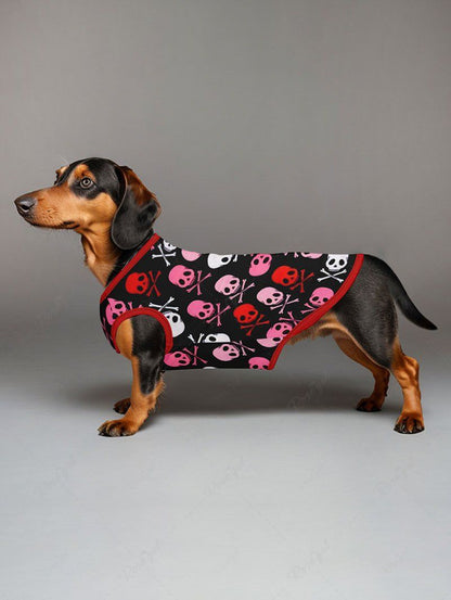 Pet's Colorful Skull Bone Print Tank Top