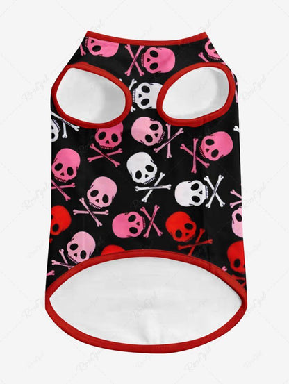 Pet's Colorful Skull Bone Print Tank Top