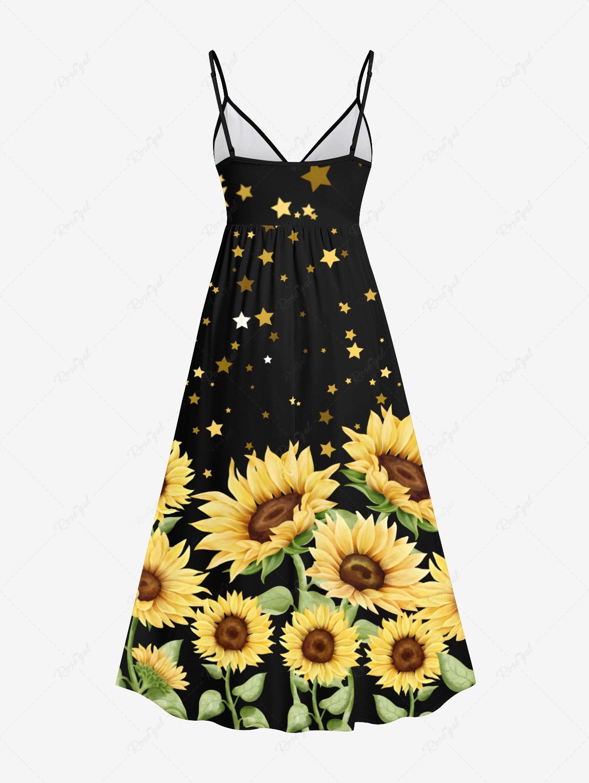 Sunflower Star Printed Hawaii Bandana Dress Dog And Owner Matching Outfits