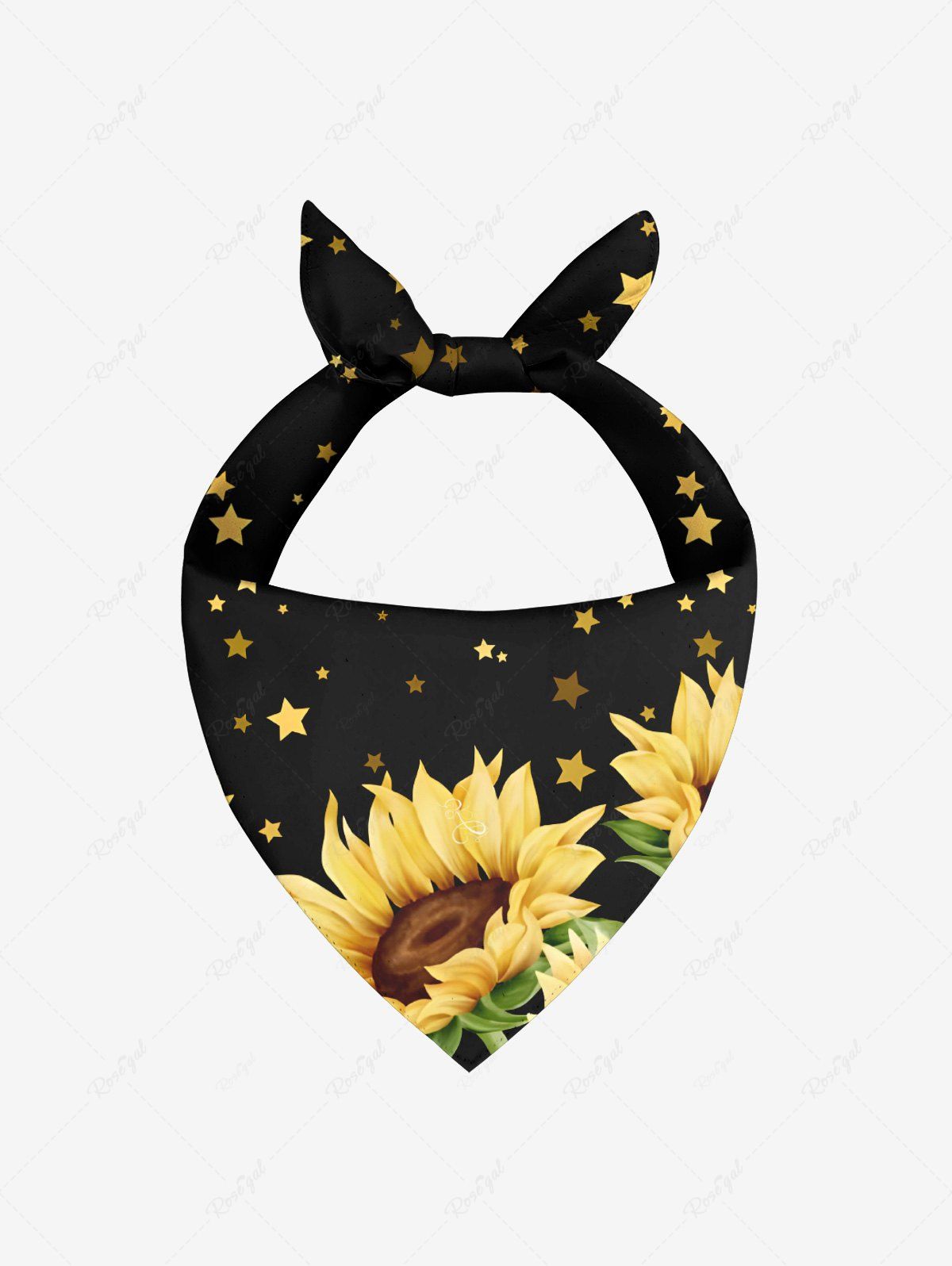 Pet's Sunflower Star Print Hawaii Bandana Bibs