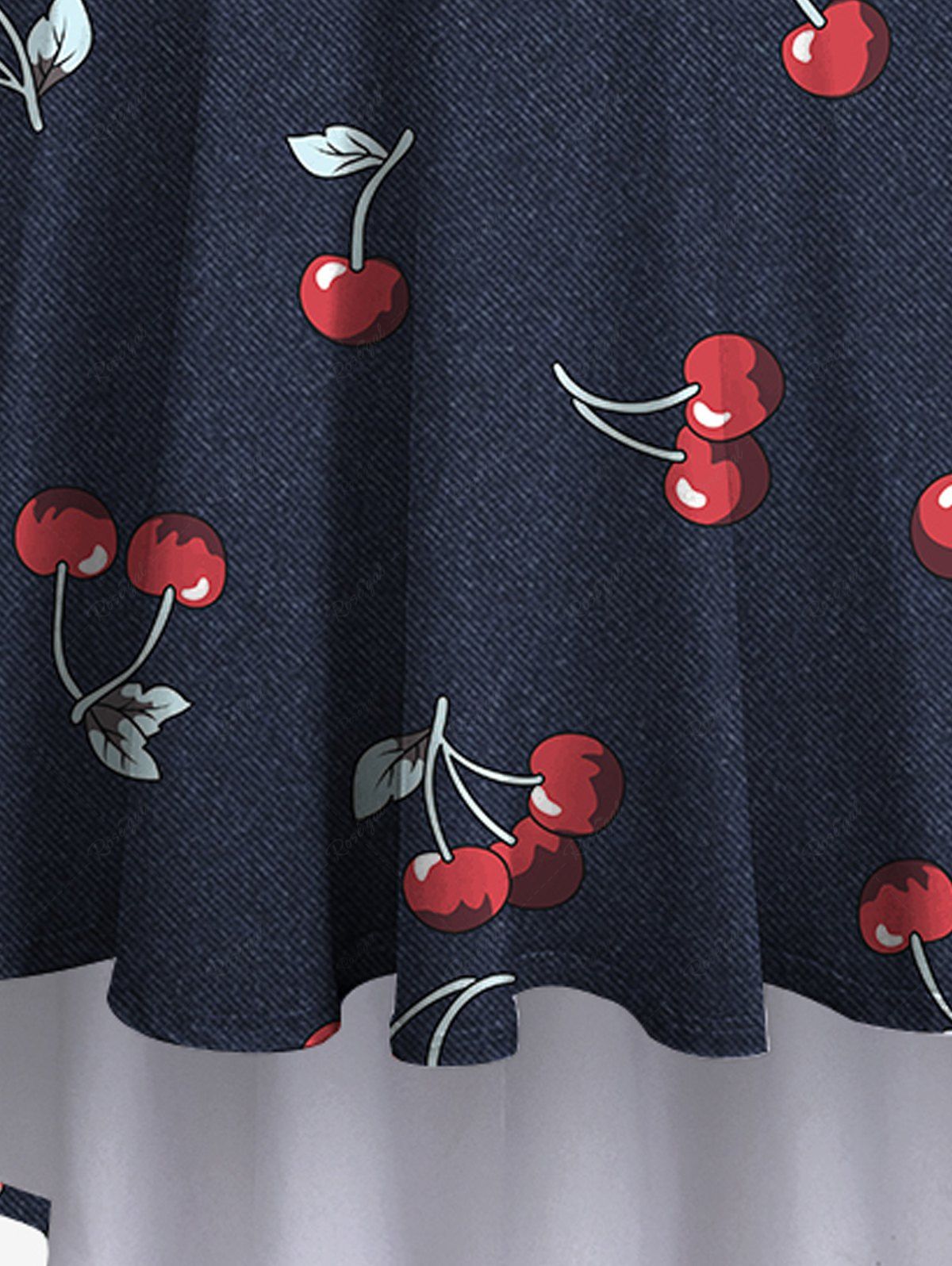 Plus Size Cherry Fruit Print High Low Cami Dress