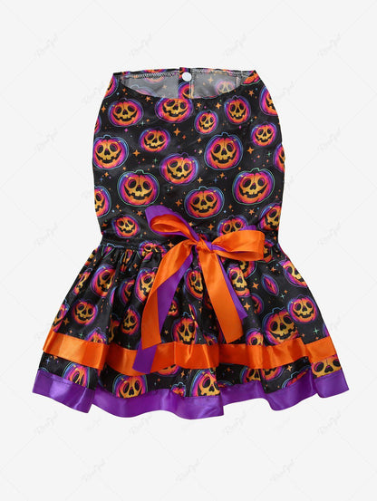 Halloween Pumpkin Star Print Dresses Dog and Owner Matching Outfits