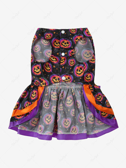 Halloween Pumpkin Star Print Dresses Dog and Owner Matching Outfits