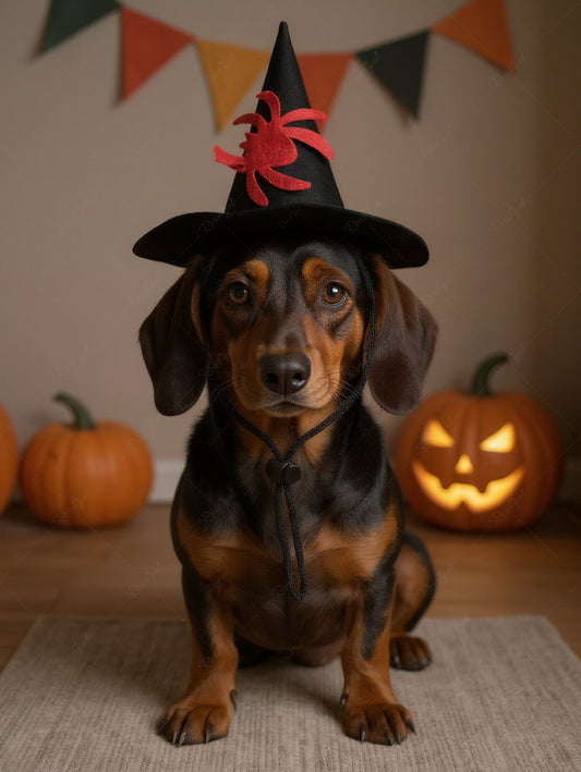 Pet's Halloween Costume Spiders Hat With Windproof Rope
