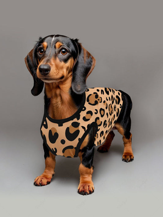 Pet's Skull Mushroom Leopard Print Halloween Tank Top