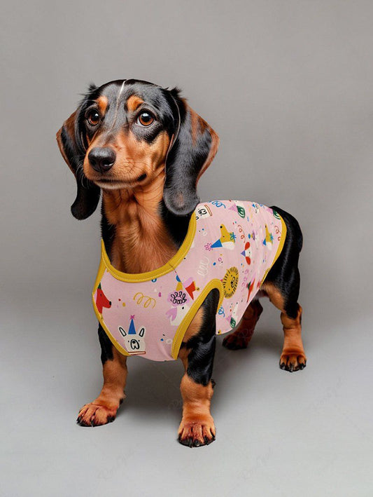 Pet's Cute Dog Lion Animal Print Birthday Party Tank Top