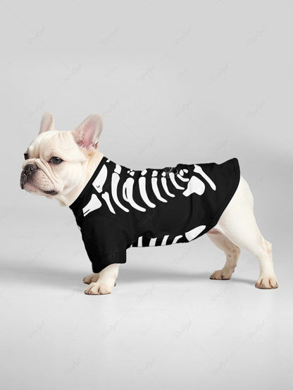 Halloween Costume Skeleton Print T-shirt and Tank Dress Dog and Owner Matching Outfits
