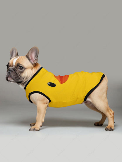 Cute Duck Printed Tank Top T-shirt Dog And Owner Matching Outfits