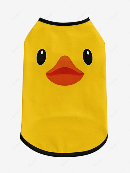Cute Duck Printed Tank Top T-shirt Dog And Owner Matching Outfits