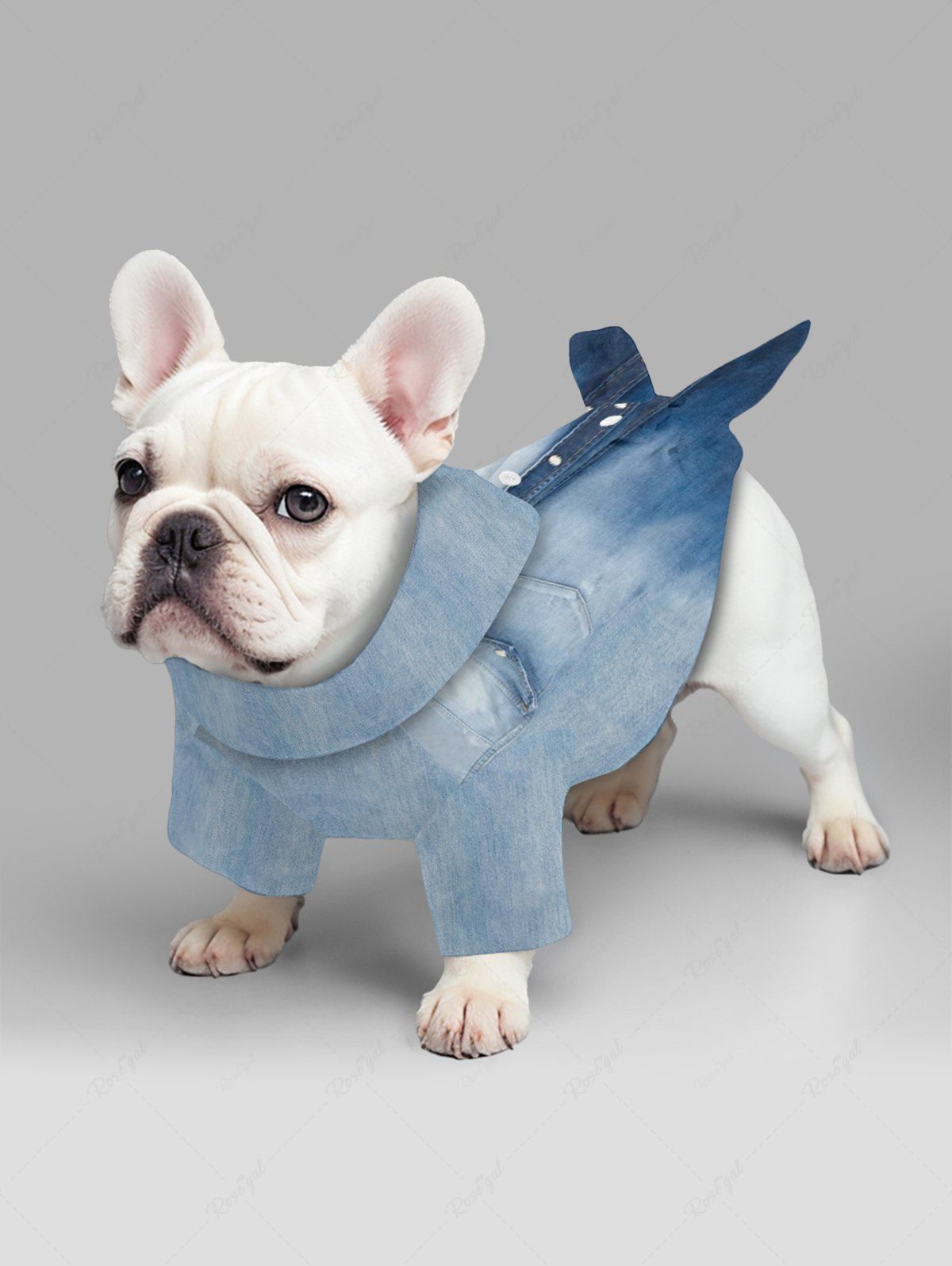 Ombre Denim 3D Print Shirts Dog and Owner Matching Outfits