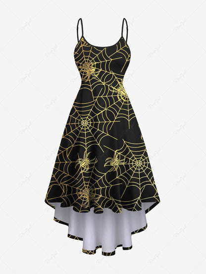 Halloween Costume Spider Web Print Skirt Set and Cami Dress Dog and Owner Matching Outfits