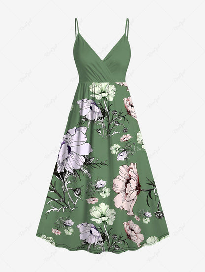 Flower Branch Printed Hawaii Shirt Dress Dog And Owner Matching Outfits