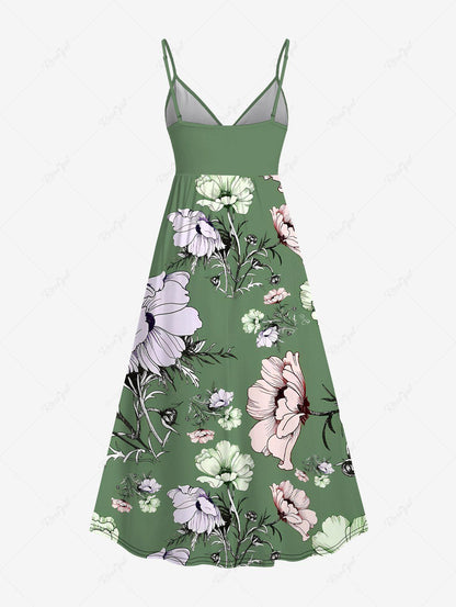 Flower Branch Printed Hawaii Shirt Dress Dog And Owner Matching Outfits