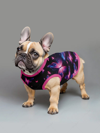 Pet's Glitter Butterfly Galaxy Print Tank Top