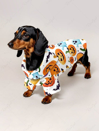 Pumpkin Ghost Bat Bananas Printed Halloween Shirt Romper Dog And Owner Matching Outfits