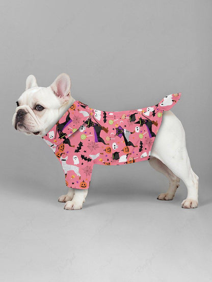 Puppy Bat Pumpkin Ghost Spider Web Printed Halloween Shirt Romper Dog And Owner Matching Outfits