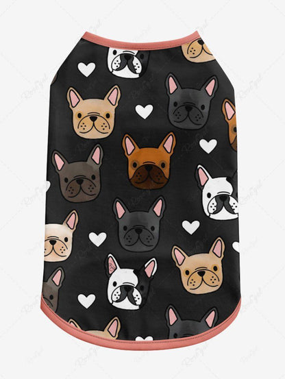 Cute Puppy Heart Printed Tank Top Shirt Dog And Owner Matching Outfits