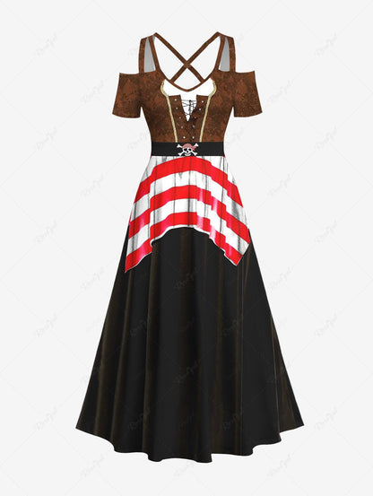 Halloween Costume Pirate Style Maxi Dress Dog and Owner Matching Outfits