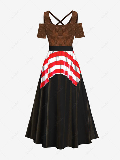 Halloween Costume Pirate Style Maxi Dress Dog and Owner Matching Outfits