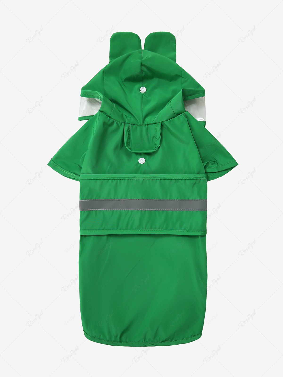 Pet's Frog Pattern Velcro Reflective Stripe Waterproof Raincoat