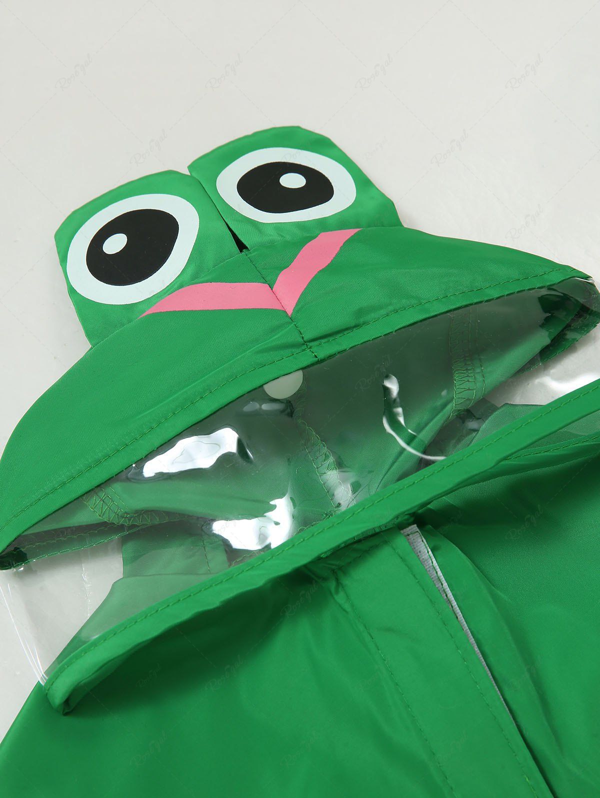 Pet's Frog Pattern Velcro Reflective Stripe Waterproof Raincoat