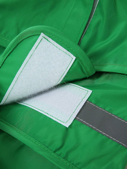 Pet's Frog Pattern Velcro Reflective Stripe Waterproof Raincoat