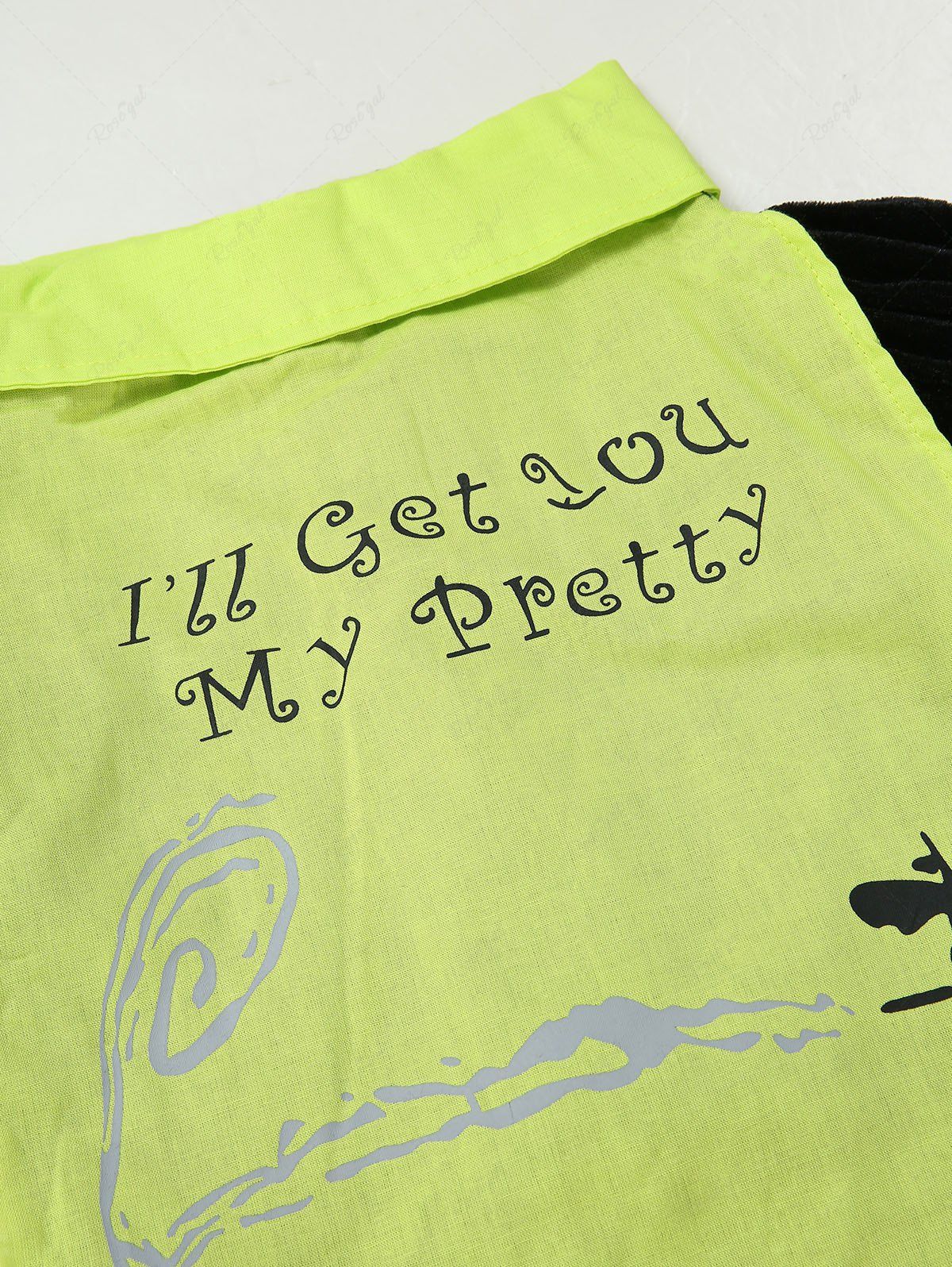 Pet's Letters Birds Print Costume Coat With Hat
