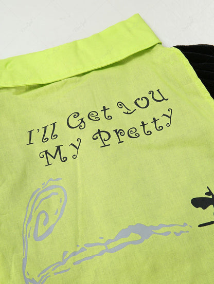 Pet's Letters Birds Print Costume Coat With Hat