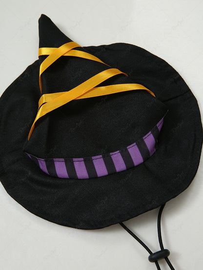 Pet's Halloween Witch Costume Dress and Hat Set