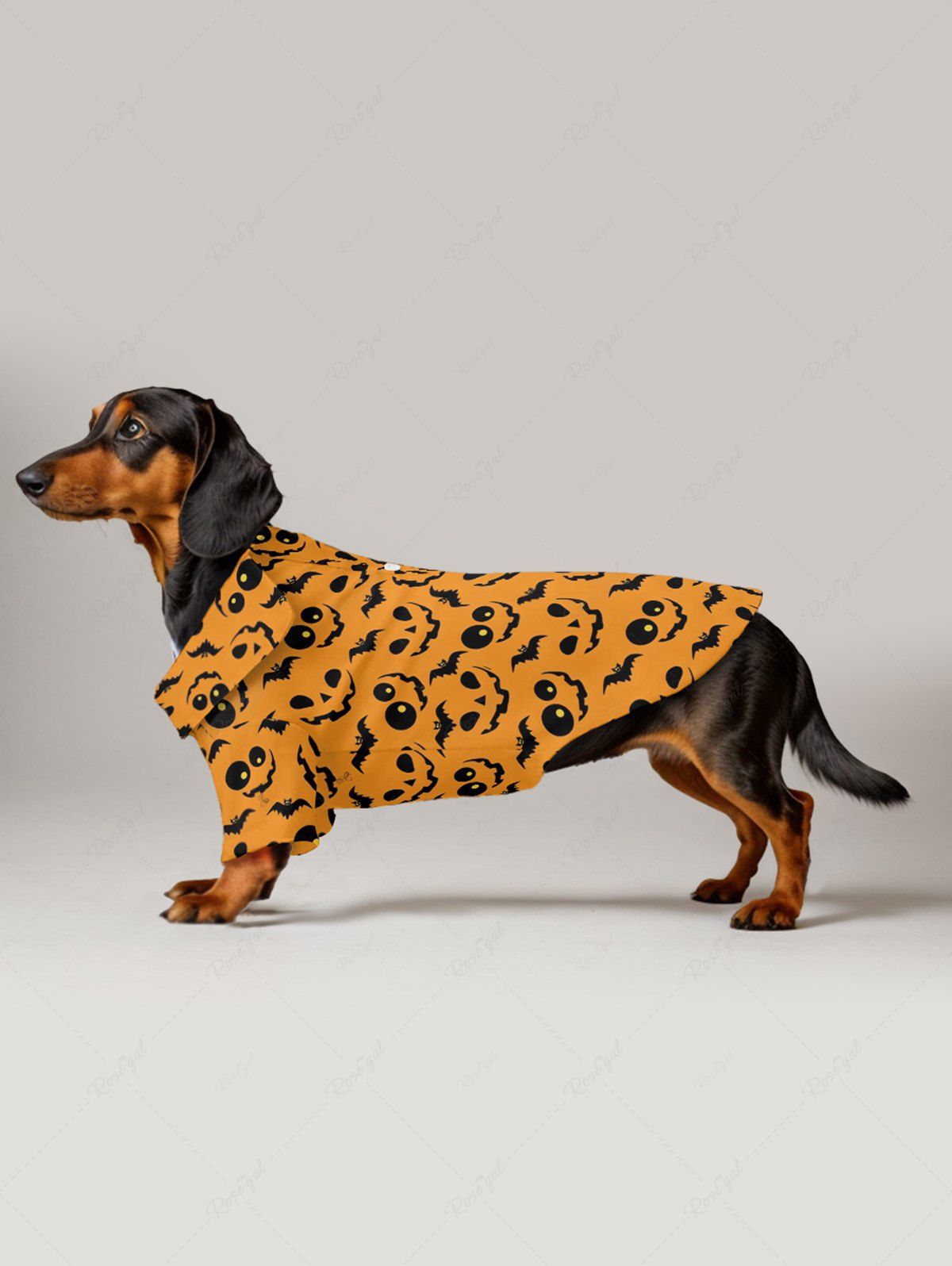 Pet's Bat Pumpkin Ghost Face Print Halloween Button Shirt
