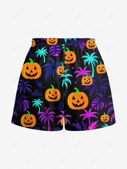 Halloween Pumpkin Topical Leaf Print Pajamas Dog and Owner Matching Outfits