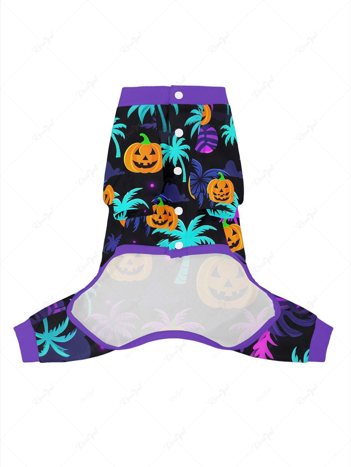 Halloween Pumpkin Topical Leaf Print Pajamas Dog and Owner Matching Outfits