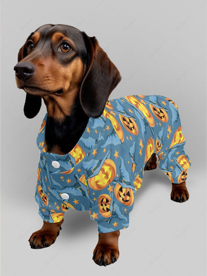 Halloween Pumpkin Stars Printed Pajamas Dog and Owner Matching Outfits