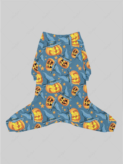 Halloween Pumpkin Stars Printed Pajamas Dog and Owner Matching Outfits