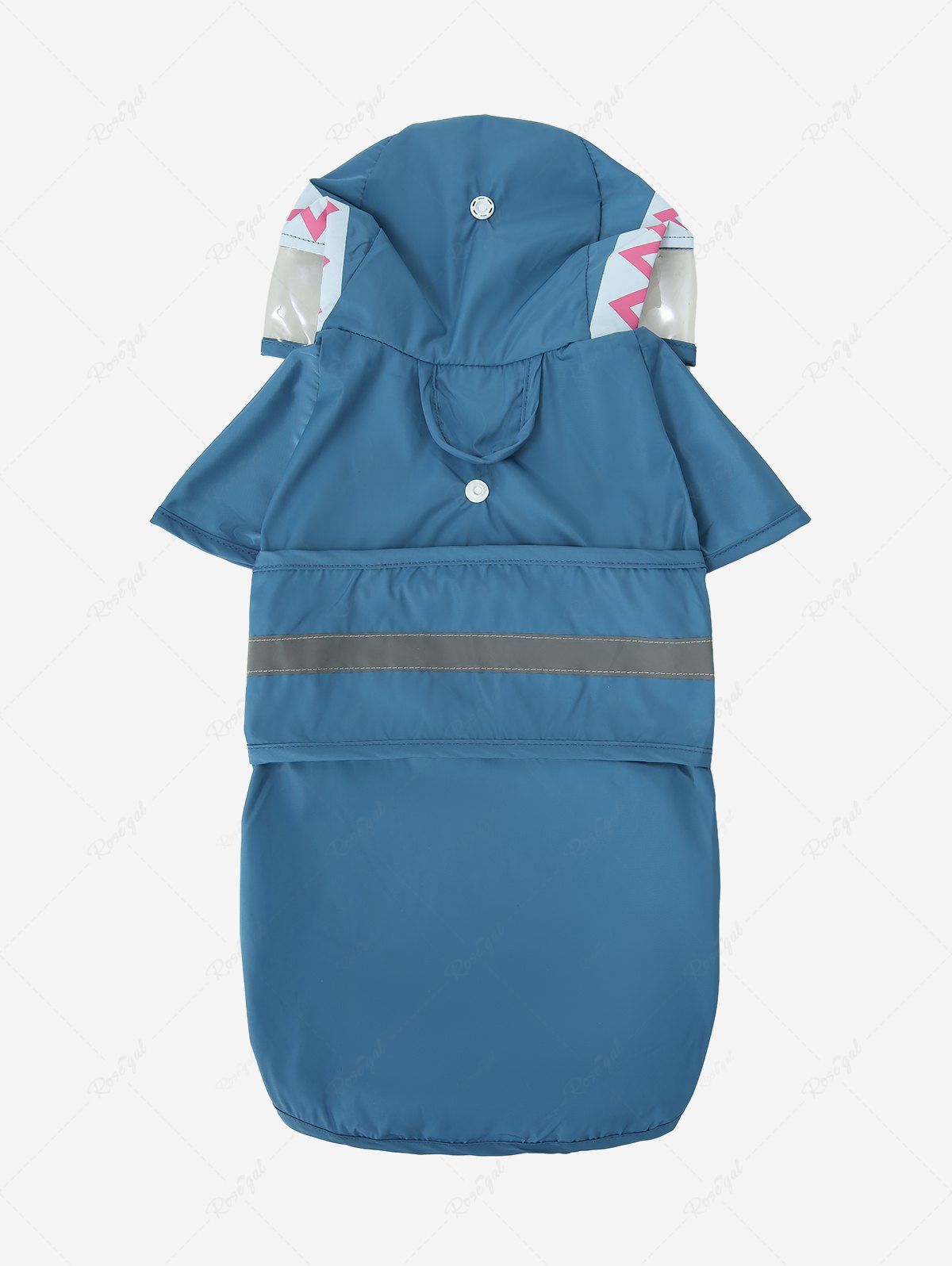 Pet's Sharks Print Reflective Stripe Raincoat