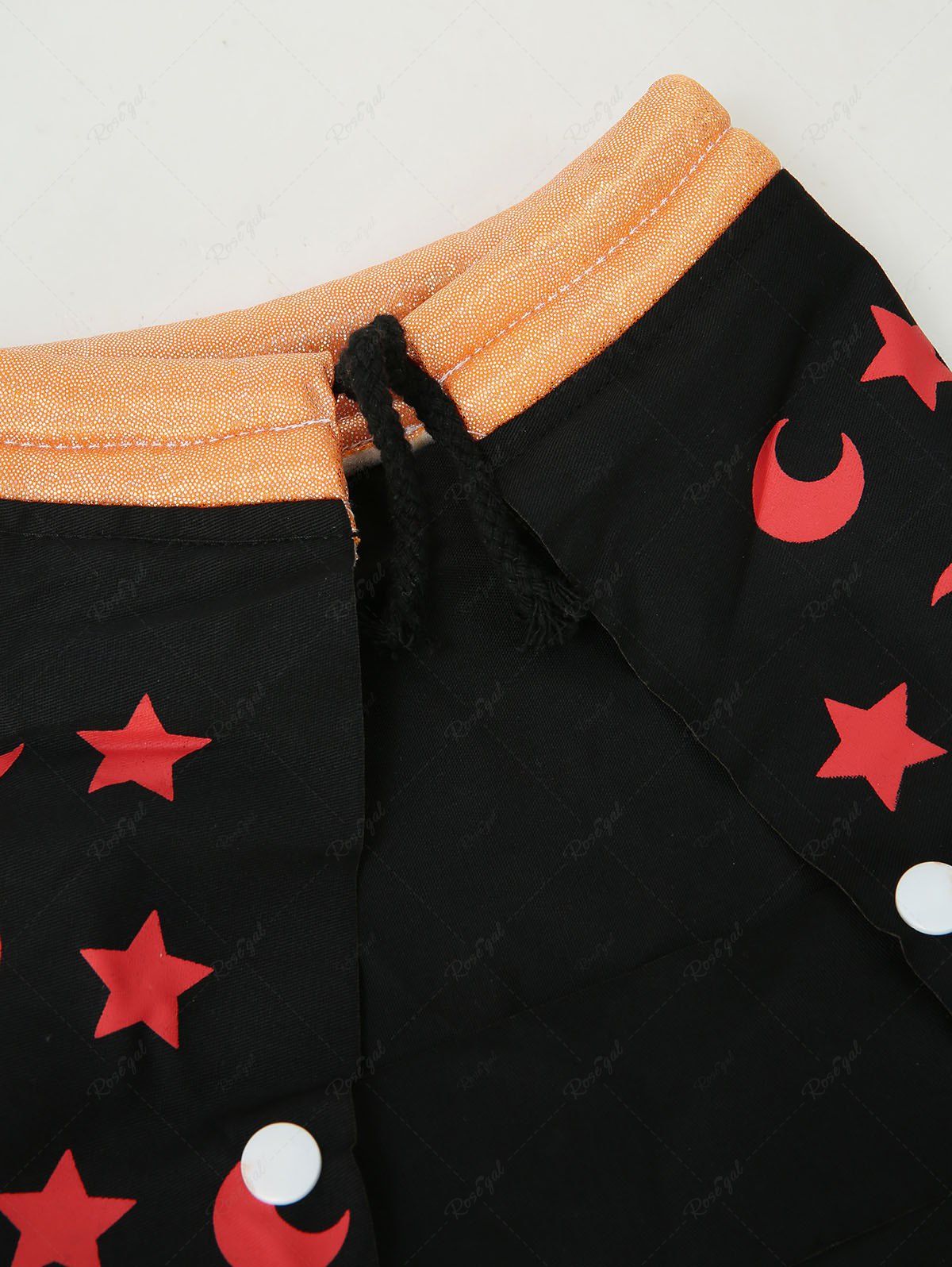 Pet's Halloween Costume Star Moon Print Wizard Cape Cloak With Hat