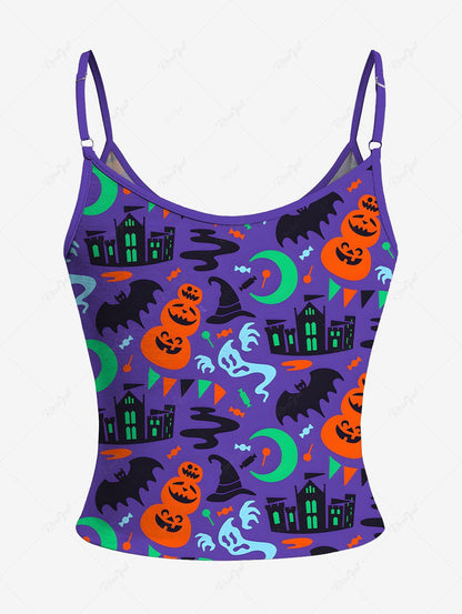 Pumpkin Bat Ghost Castle Moon Printed Halloween Pajama Dog And Owner Matching Outfits