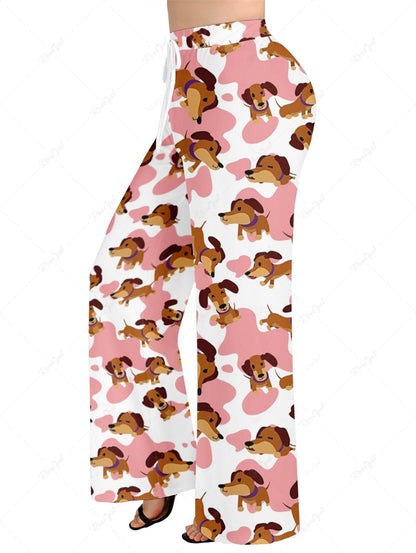 Cute Puppy Spotted Printed Pajama Pants Dog And Owner Matching Outfits