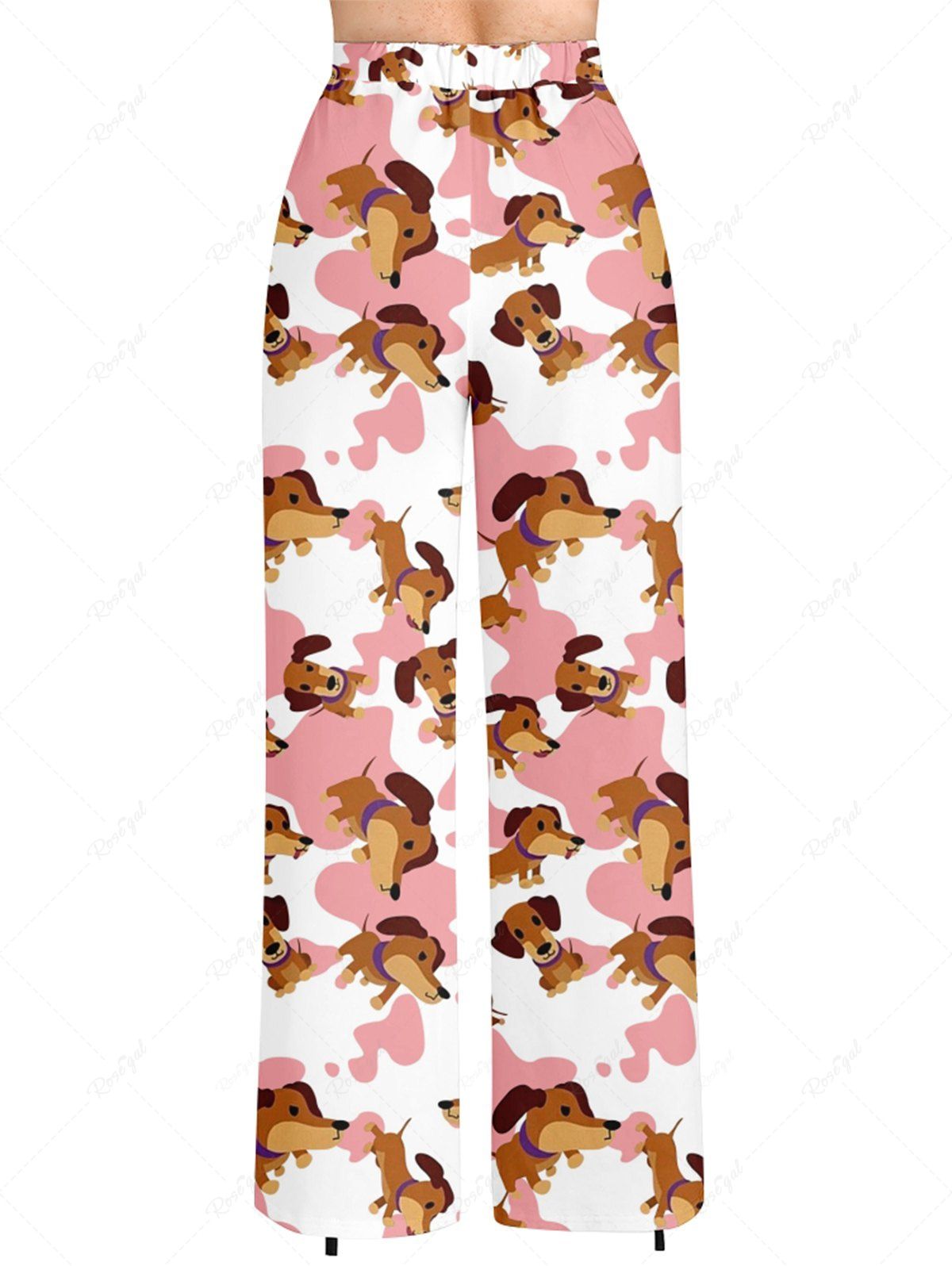 Cute Puppy Spotted Printed Pajama Pants Dog And Owner Matching Outfits