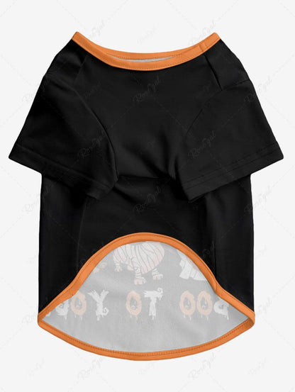 Halloween Ghost Pumpkin Puppy Moon Bat Printed T-shirt Dog And Owner Matching Outfits