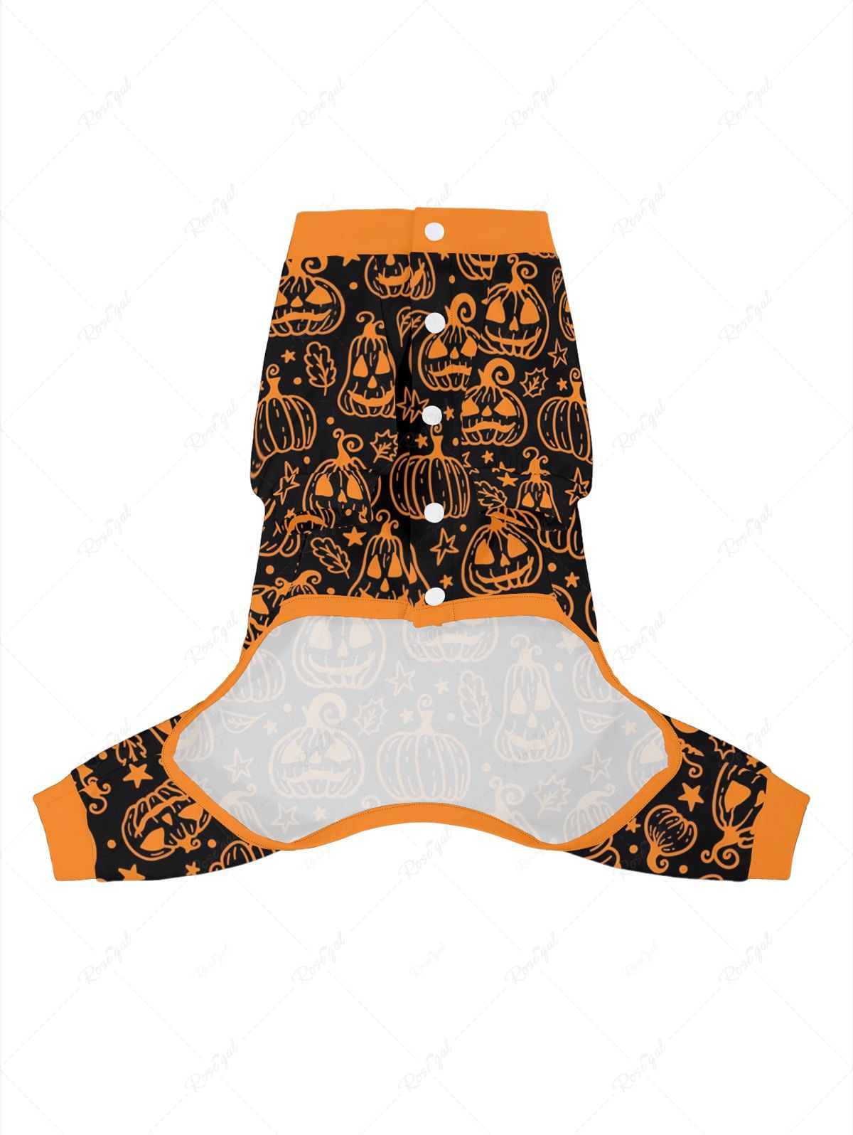 Halloween Pumpkin Stars Leaf Printed Pajama and Wide Leg Pants Dog and Owner Matching Outfits