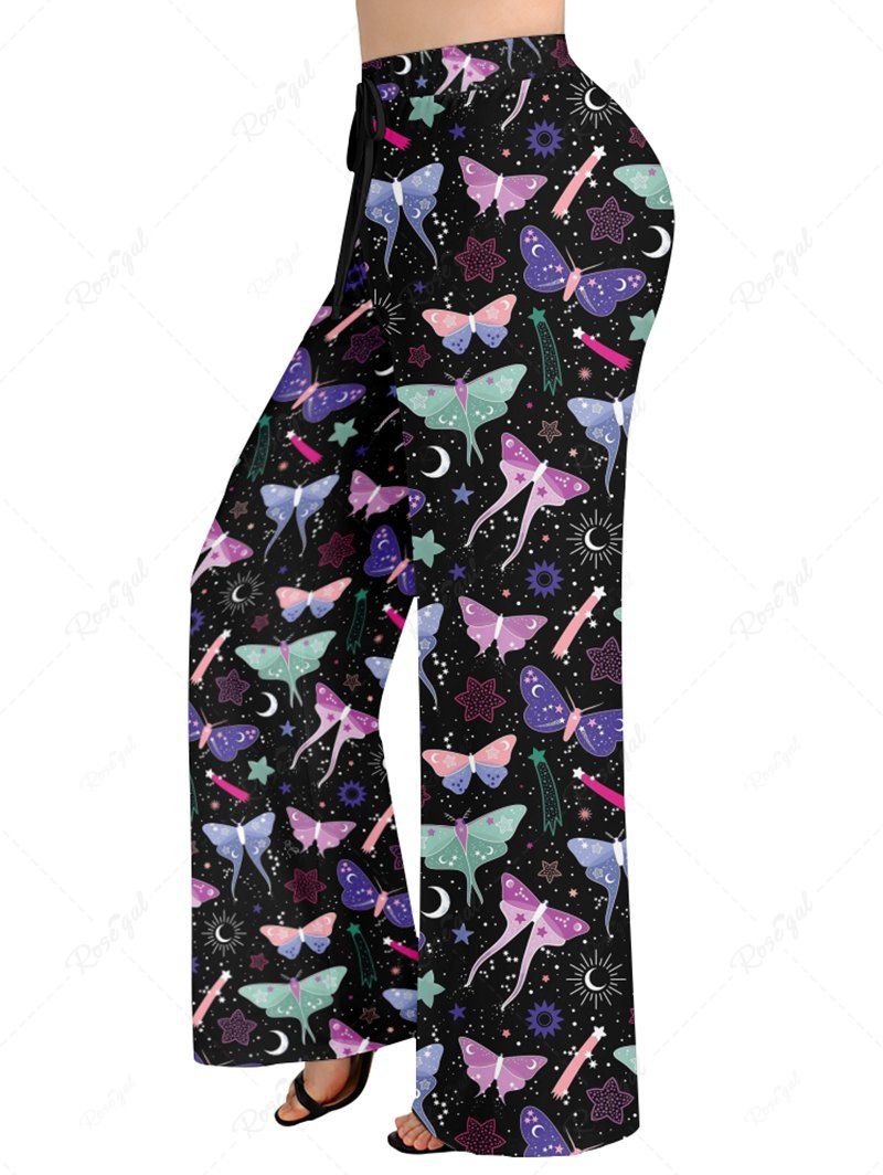 Colorful Butterfly Sun Moon Stars Galaxy Printed T-shirt Pants Dog And Owner Matching Outfits