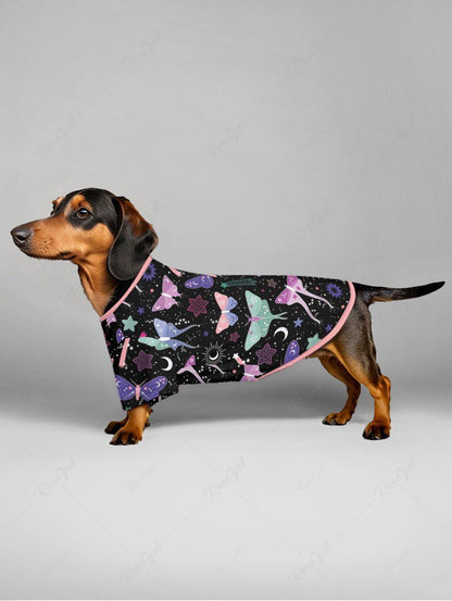 Colorful Butterfly Sun Moon Stars Galaxy Printed T-shirt Pants Dog And Owner Matching Outfits