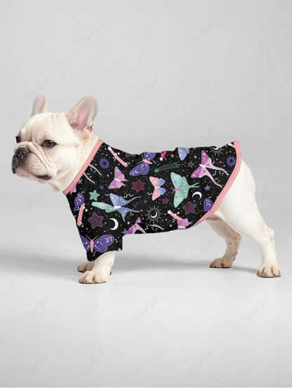 Colorful Butterfly Sun Moon Stars Galaxy Printed T-shirt Pants Dog And Owner Matching Outfits